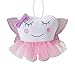 free-space Tooth Fairy Pillow with Pocket Ballet Doll for Girl Shiny Wings Crystal Velvet Tooth Fairy Keepsake Gifts (Pink)