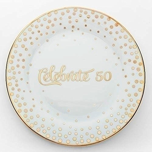 Plato de Bodas de Oro conmemorativo Roman Celebrate, el regalo perfecto de porcelana 2