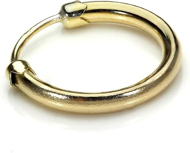 9ct Gold Capped 11mm Sleeper Hoop Earring/Single/Mens Earrings