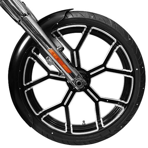 SLMOTO Steel Unpainted 21" Wrap Front Fender Fit for Harley Touring Road King Custom Bagger - Thumbnail 4