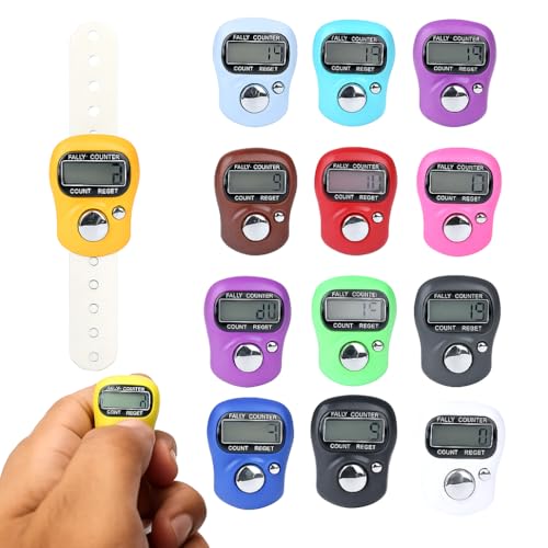 LAVISH Digital Tasbeeh Finger Counter | LED Light 5-Digit Tally Clicker | Ring Holder for Prayer Zikr Exercise Golf Knitting & Lap Tracking | Pack of 4 | Portable & Easy to Use