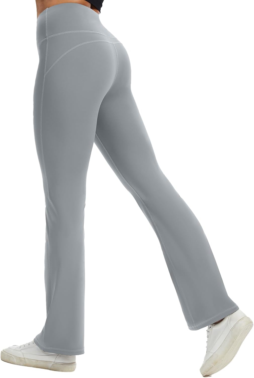 Women's Buttery Soft High Waisted Yoga Leggings - Flare Bootcut Tummy Control Pants, Workout Leggings for Yoga Gym