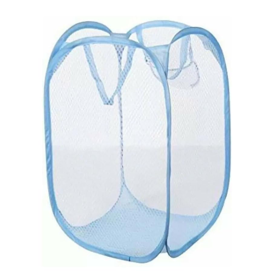 Laundry Basket Pop Up Foldable Laundry Hamper Bin Bag Ultra Durable Laundry Storage Bag (Turquoise)