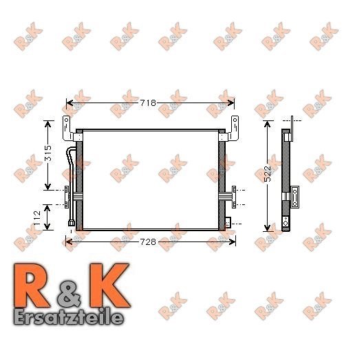PRASCO RE5013 Condensador aire acondicionado Compatible con RENAULT TRUCKS Premium