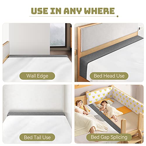 Grieta de espacio de cama sellada con relleno extensor de colchón DEEPSHARK de espuma lavable 8