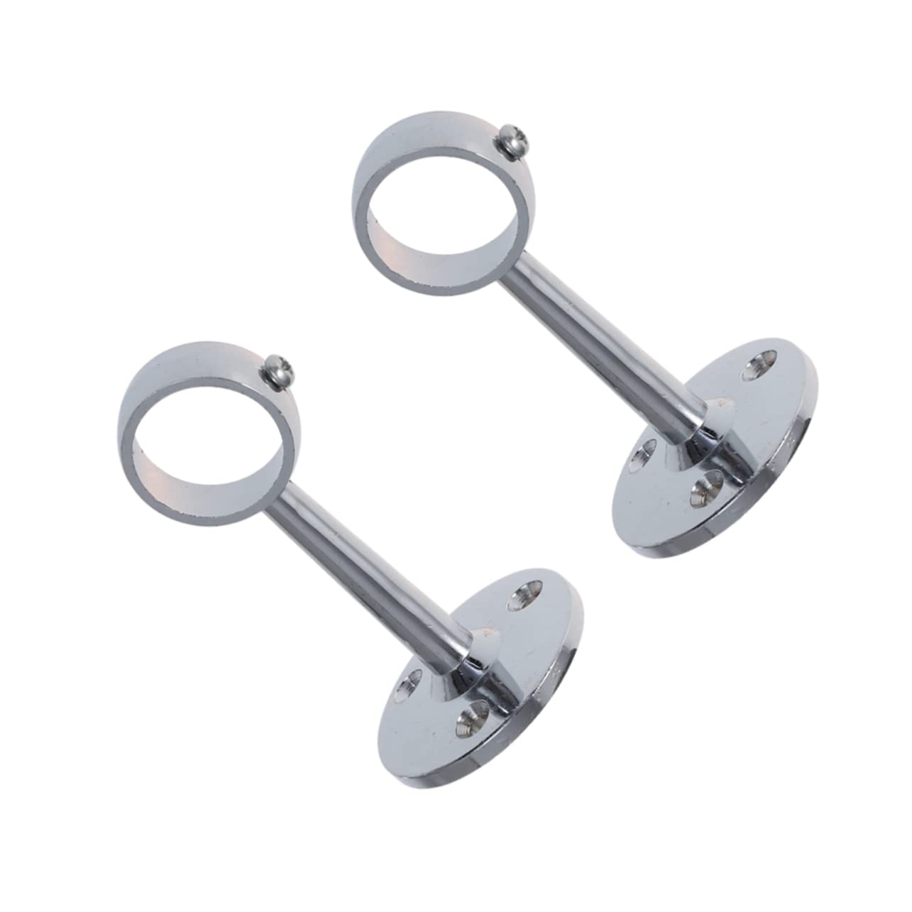 ABOOFAN 2PCS Heavy Duty Hanging Rod Wardrobe Support Bracket Tube Holder for Closet Bathroom Bedroom Kitchen Rail Support for Clothes Towels and More