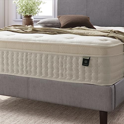 image for Zinus 13 Inch Euro Top Pocket Spring Hybrid Mattress / Pressure Relief