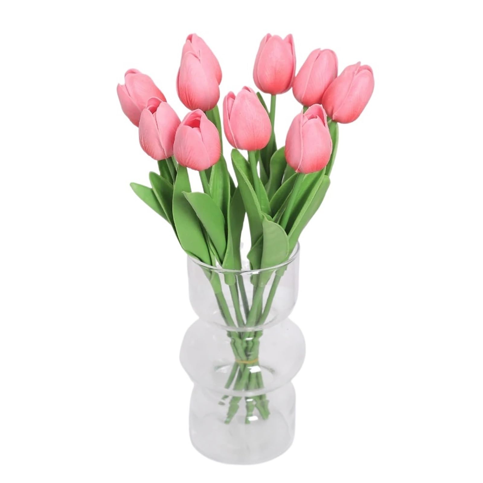 Dcrxz Artificial Flowers 10Pcs Tulip Artificial Flowers Bouquet 33cm Fake Flowers for Home Bedroom Decor Garden Indoor Wedding Decoration Vase Ornament(N)
