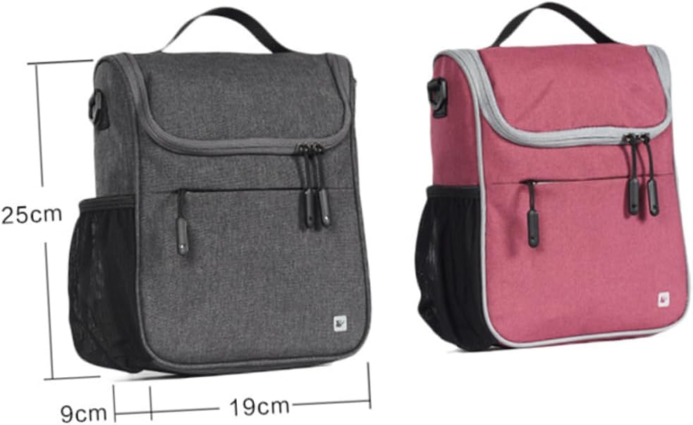 Bike Handlebar Bag Large Capacity for Cycling Accessories Multifunctional Front Bag for Electric Bikes Easy Attach and Detach Design Dark Zipper Style