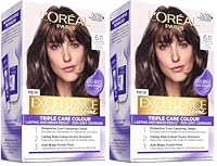 L'Oreal Paris Permanent Hair Dye, Strengthening & With Up To 100% Grey Coverage, Excellence Cool (Pack of 2)