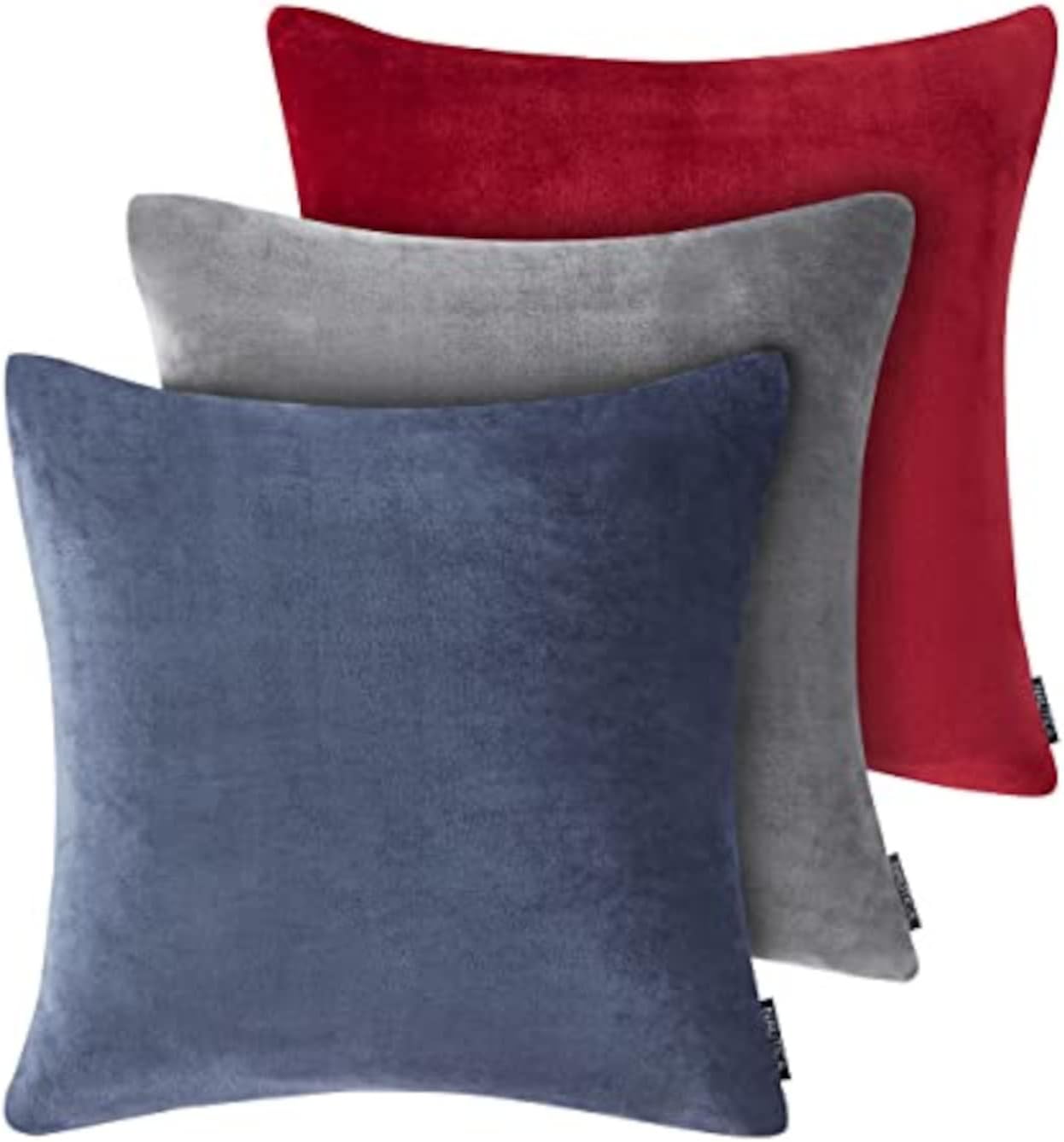 Ultra Soft Gray Fleece European Sham with Zipper Closure