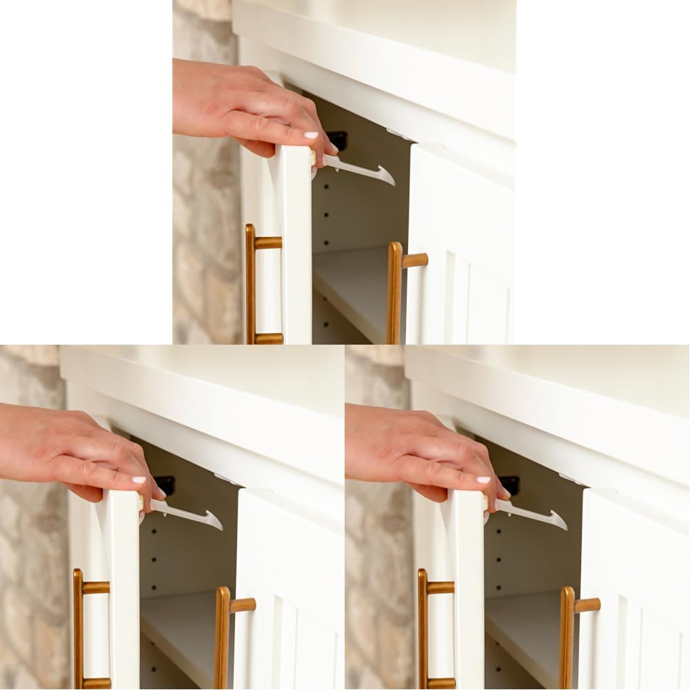 Regalo 36 Pack Child Safety Cabinet Locks, Baby Proofing Drawer and Cabinet Latches with No Drill 3M Adhesive Strips, White