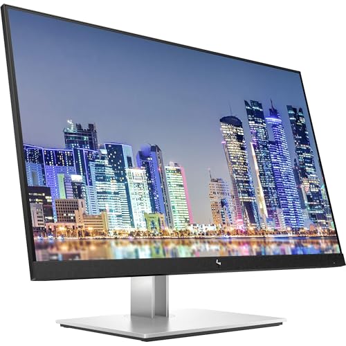 Image of HP EliteDisplay E27q G4 27 Inch QHD QHD IPS LED-Backlit LCD 2-Pack Monitor Bundle with HDMI, Blue Light Filter, Dual Monitor Stand, MK270 Wireless Keyboard and Mouse Combo, Gel Pads