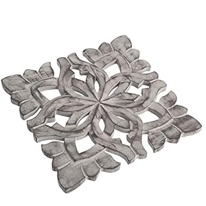 Farmhousedecornaturalwoodtrivetforheavycastirondutchovensandteapots7squarecarvedblossomgrey Urban Country Home Decor Farmhouse decor natural wood trivet for heavy cast iron dutch ovens and teapots 7 square carved blossom grey urban country home decor