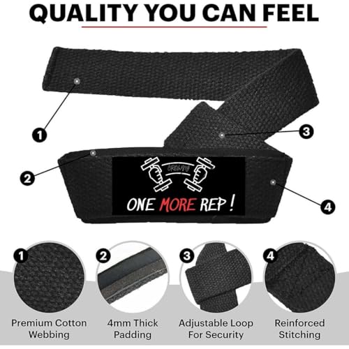 Image of Crowny Weight Lifting Straps and Wrist Support for Gym - Accessories for Men and Women - Deadlift Strap for Weightlifting & Powerlifting and Grip With Padded Support | Free Size | Cotton anti slip straps