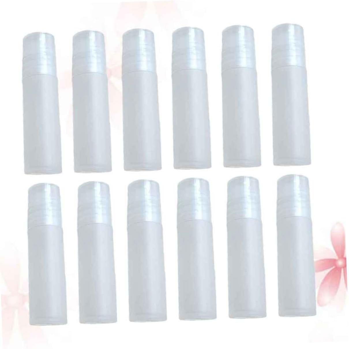 GANAZONO 100個プラスチック製ローラーボトル 携帯用ボールボトル オン式 精油 アイクリーム 香水 メイクアップ液用 密閉