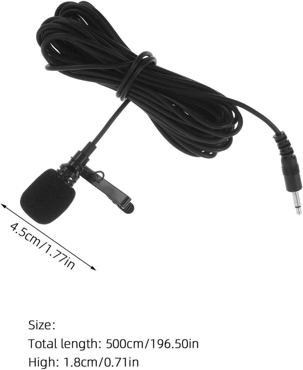Professional Wired Saxophone Clip-on Microphone Condenser Lavalier Mic for Tenor Alto Sax Guitar Violin Brass Instruments Stage Performance and Music Recording