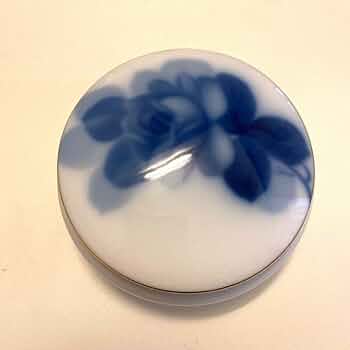 美品】大倉陶園 ブルーローズ 手書き ボンボニエール 小物入れ 【公式