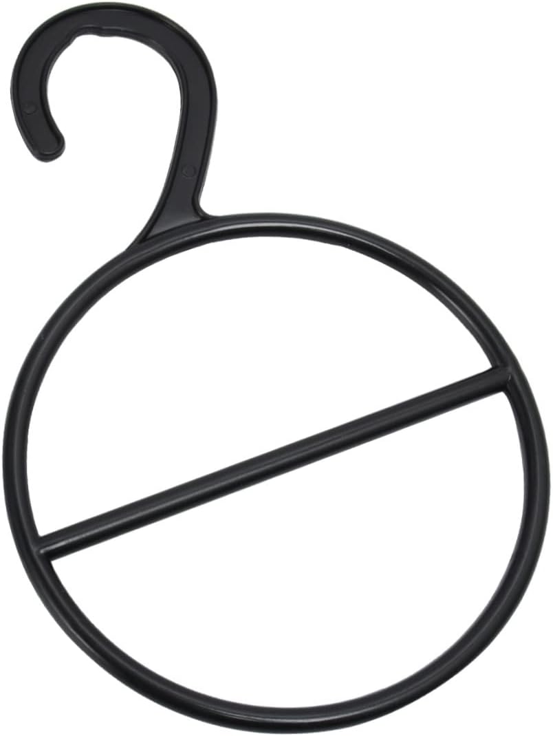 Levemolo 30pcs Space-Saving Closet Rack Heavy Duty Hooks Circle Shape Coat Hanger Scarf Belt Organizer Ring Display Slots Holder