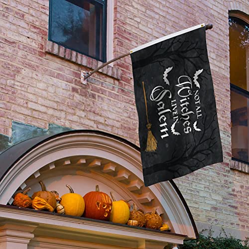 Halloween Flag Not All Witches Live In Salem Halloween Large Double Sided Polyester Flag With Grommets For Halloween Garden Yard Home Decoration 3 X 5 Ft #TOP2