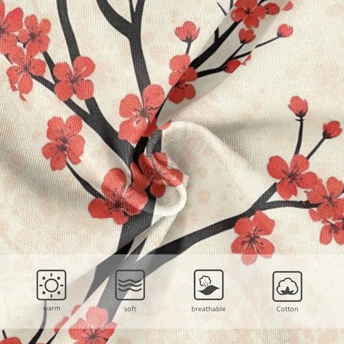 Girls Briefs, Red Cherry Blossoms Dots Toddler Panties, Cotton Underwear for Girls, 2T–8 Years3