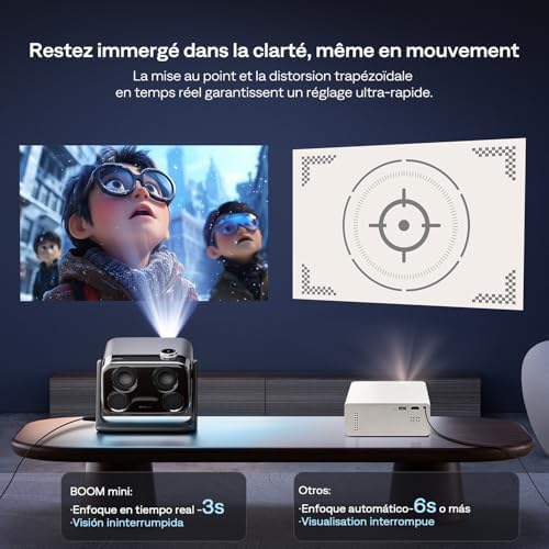 BOOM mini – vidéoprojecteur intelligent pour salon et extérieur