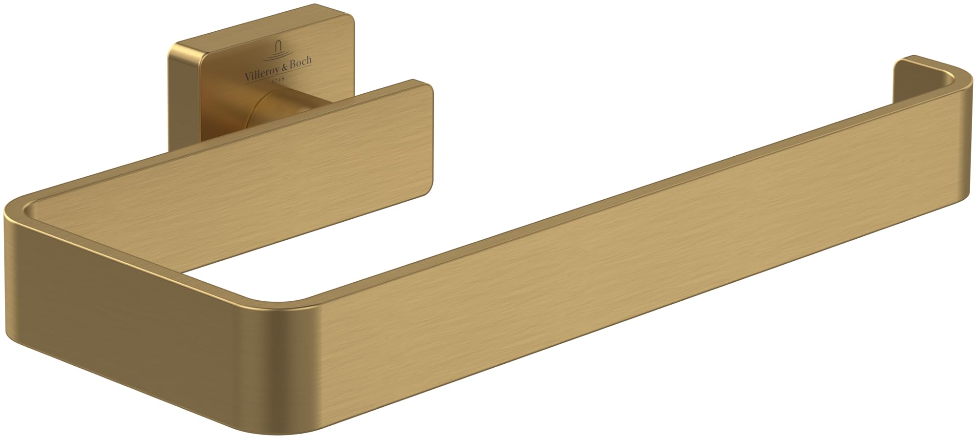 Villeroy & Boch Elements -, Bathroom for wall installation, towel rail made from brass, square, length 209 mm, Brushed Gold