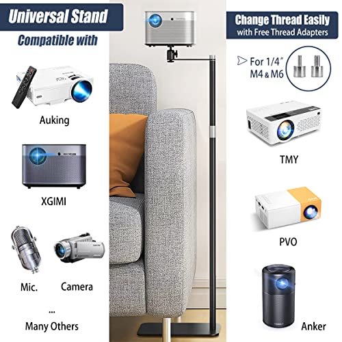 Projector Stand Projector Floor Stand Mount Adjustable Height 16-50 Inch Projector Mount Universal Projector Stand Behind Sofa Bed 360° Rotation Compatible With Xgimi Auking Anker And Other Projectors #TOP5