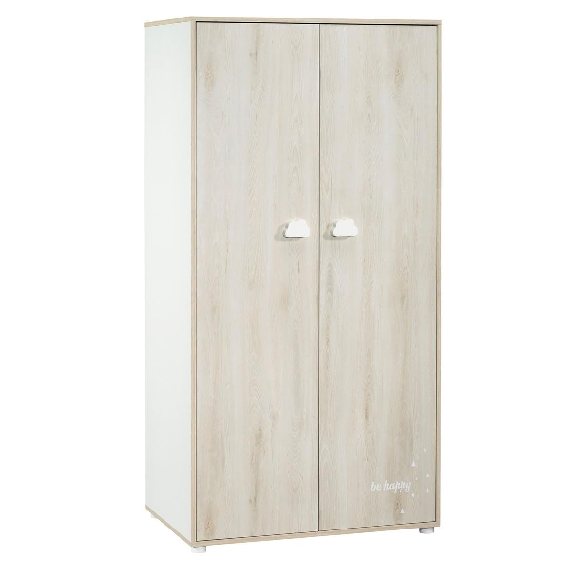 Armadio 2 ante per cameretta bambini 85x168x57 cm