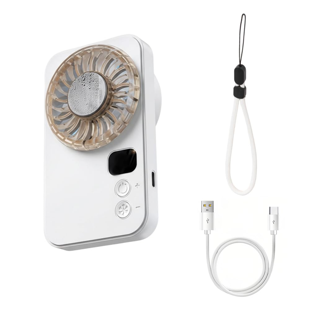 Ventilateur portable avec plaque rafraîchissante et flux d'air continu