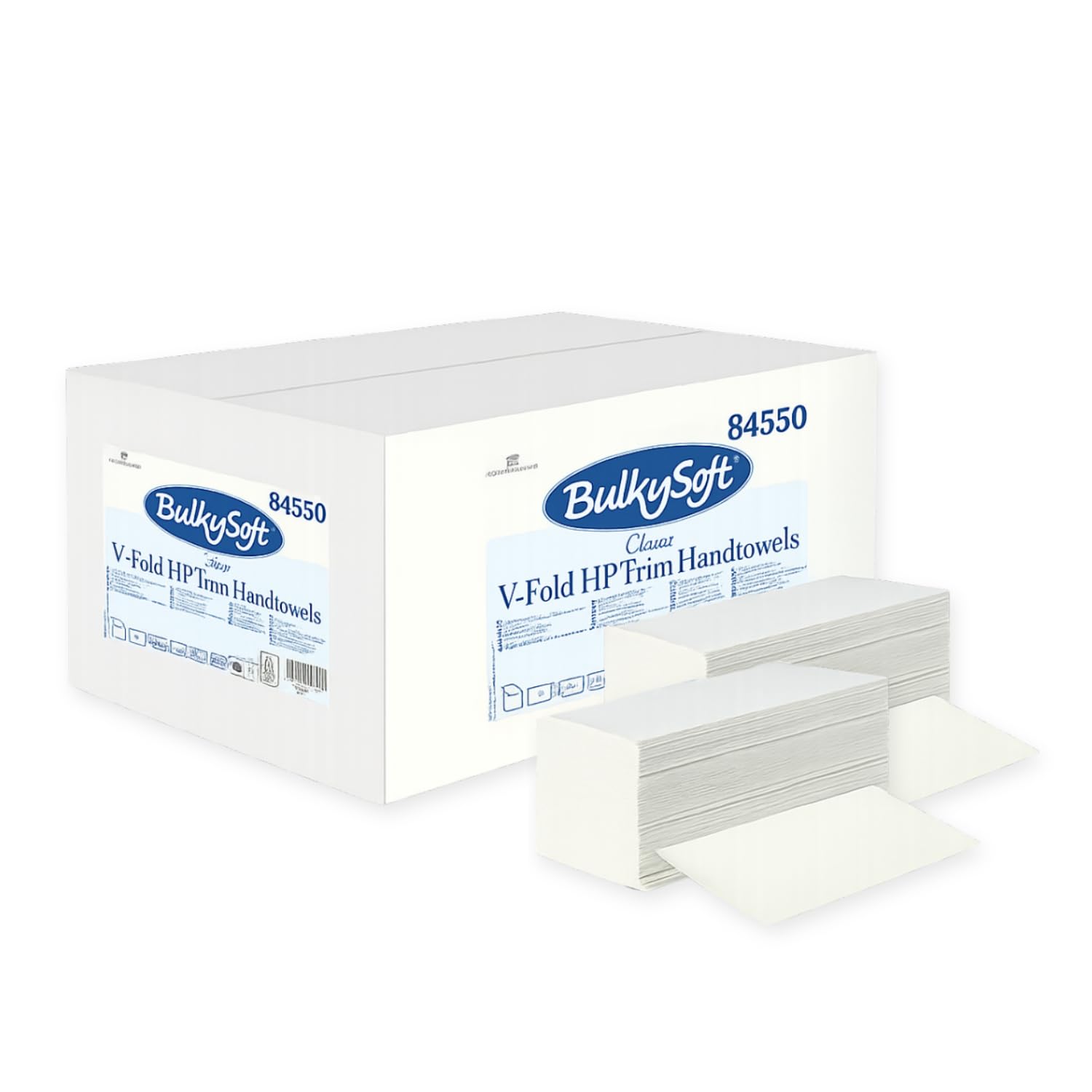 Palucart Asciugamani di Carta Monouso interfogliati a V pura cellulosa doppio velo 21cm x 21cm (6300)