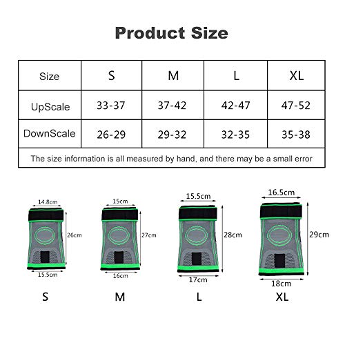 Joelheira, Andoer 1 pc joelheira protetora profissional joelheira esportiva bandagem respirável pret