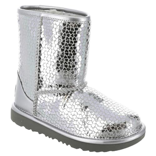 UGG Mädchen Classic Ii Gel Hearts Stiefel Klassisch, Silber, 25...