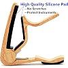 WINGO Guitar Capo for Acoustic and Electric Guitar with 5 Picks, Burlywood