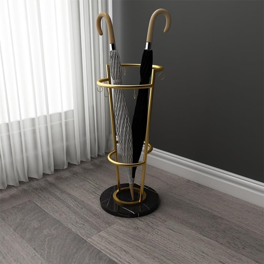 Stylish Marble Umbrella Holder - Elegant Metal Stand for Home & Hotel Lobby, Chic Umbrella Storage Solution, Modern Design for Organized Umbrella Display, Color D