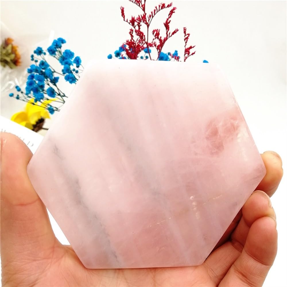Crystal Slice Rose Quartz Coaster Agate Stone Geode Ornaments