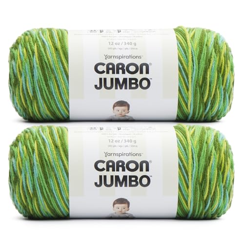 Image of Caron Jumbo Foliage Yarn - 2 Pack of 340g /12 oz - 100% Acrylic - #4 Worsted (Medium) - 595 Yards - Knitting /Crochet
