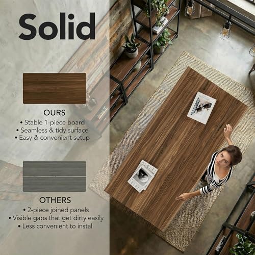 Image of ErGear Standing Desk with 3 Drawers, 63 Inch Electric Adjustable Height Desk with Storage, Whole-Piece Board Stand Up Desk for Home Office,Dark Walnut