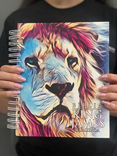 Bíblia Anote Feminina King James Espiral BKJ Leão Visual
