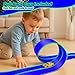 15 Ft Flexible DIY Race Track – Bendable Track Set with 2 Cars and 3 Strong Suction Cups, Car Ramp Toy Track for Kids Ages 3+ (Blue)