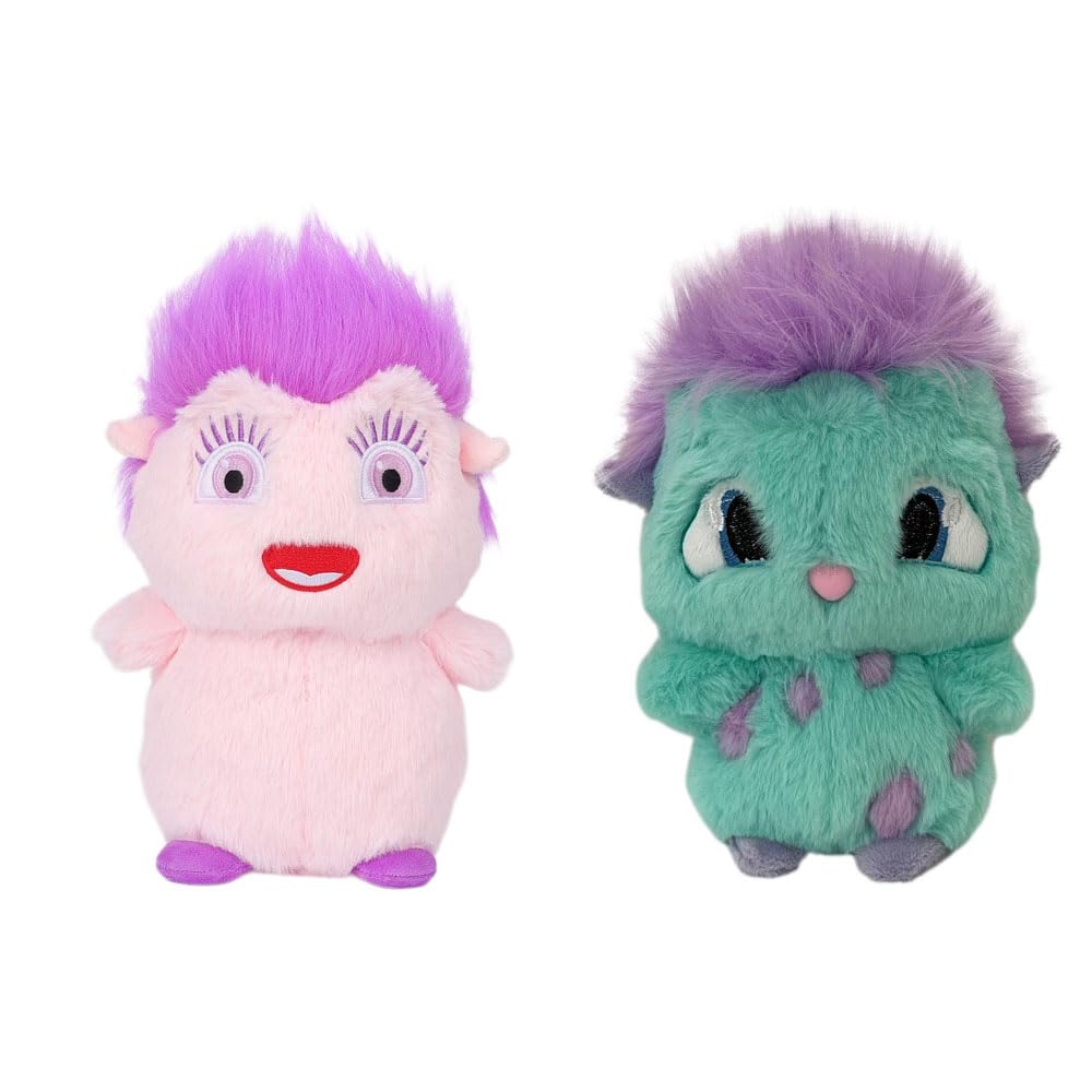 Bibble Plushies, Purple Hair Kawaii Chubby Elf Plush Doll, Super Soft Hit Animated Movie Character Plush Toy, Creative Role Throw Pillow, Funny Cute Home Decor Collectibles Stuffed Toys (Both)