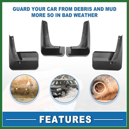 Image of Motoforti Mud Flap Splash Guard with Mount Accessories Front & Rear Side Mud Guard for Subaru Forester 2014-2018 (Set of 4) Long-lasting