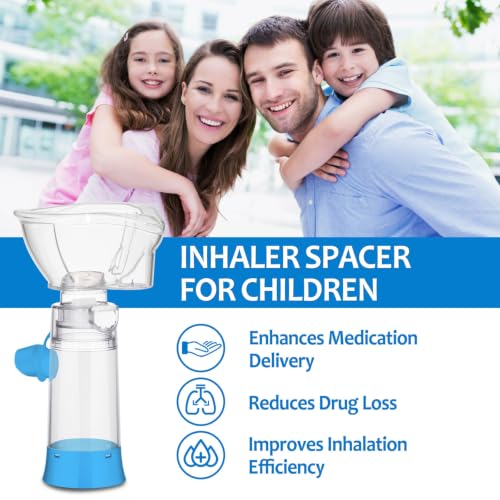 Image of Inhaler Spacer for Children, Nessi OTC Spacer, Spacer for Inhaler with Silicone Mask, Anti-Static Chamber & Exhalation Valve, Easy to Use & Clean