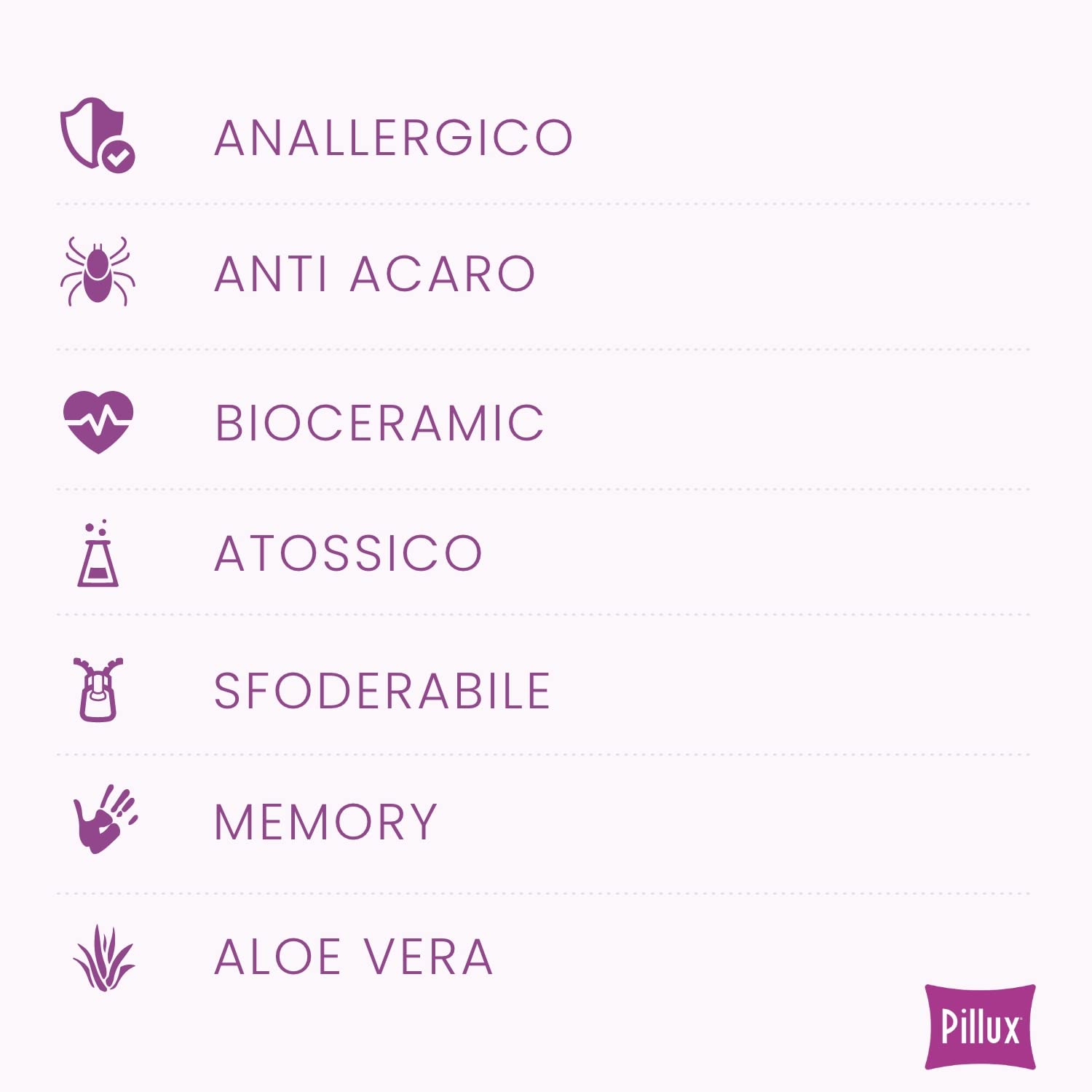 Almohada de espuma viscoelástica (aloe vera + biocerámica)