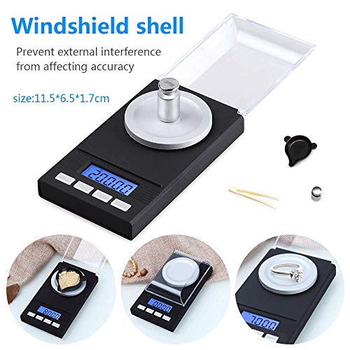 Báscula digital de precisión 0.001g portátil miniatura 3