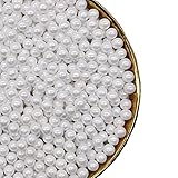 White Sprinkles Edible Pearl 7mm 130g/4.6OZ,Christmas Cake Dessert Sprinkles,Cookie sprinkles,Sugar Pearl, Edible Pearls Candy for Cake Cupcake Decorationg (7mm-White)