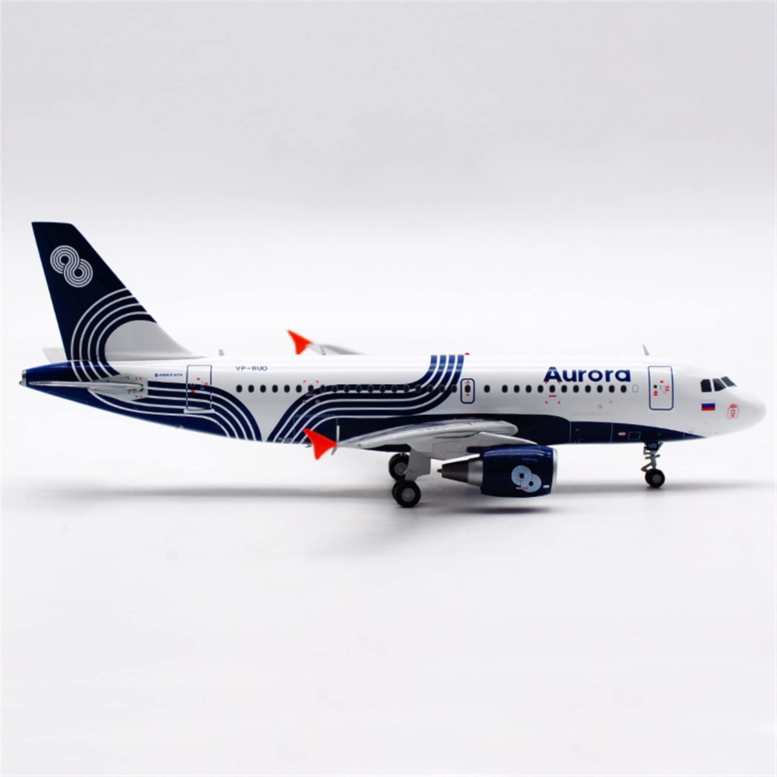 XJBTBA Model w skali 1 200 dla A319 Vp-buo Russian Aurora Airlines samolot odlewany ciśnieniowo samolot ze stopu z podstawą miniaturowy zestaw Hobby