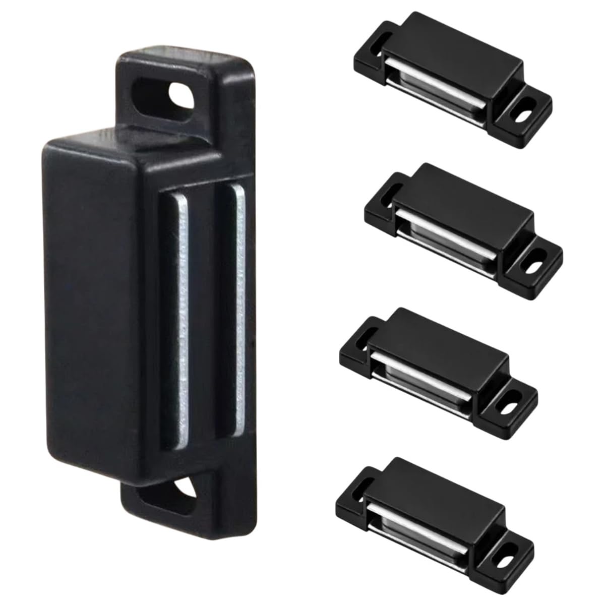2/6/10pcs Black Cabinet Door Lock with Magniticic Suction, Strong Adhesion, ，Hardware Magniticic Lock for Furniture