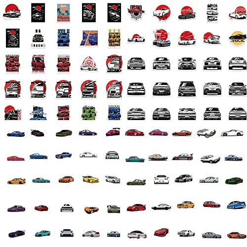 150 Pcs Jdm Sport Car Racing Stickers Water Bottles Laptop Phone Motorcycle Computer Guitar Skateboard Hydroflasks Vinyl Sticker Waterproof Aesthetic Trendy Decals For Teens Girls Adults #TOP3