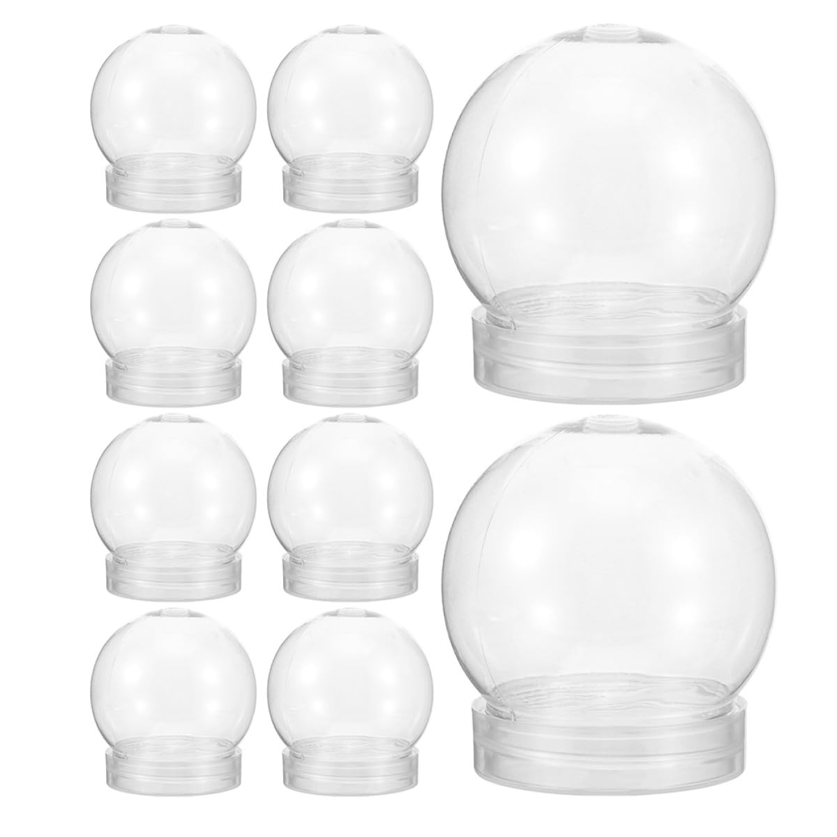 Bola de nieve transparente DIY ULDIGI pack de 20 piezas plásticas con tapa de rosca para manualidades